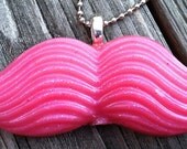 Mustache Necklace - Pink