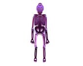 Skeleton Necklace. Laser Cut Acrylic. Articulated. Handmade in England.