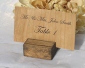 Rustic Wedding - Cherry Wood Veener printed Escort Cards/Place Cards (Set of 100)