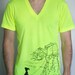 My Star Wars AT-AT Pet - American Apparel Mens / Unisex V-Neck t shirt ( Star Wars V- Neck tshirt ) Neon Yellow