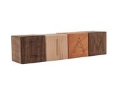 4 personalized wooden blocks, alphabet letter baby toys modern wood name blocks