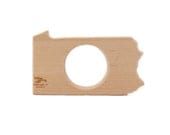 natural Pennsylvania State Teething Toy - wooden teether for infants and toddlers