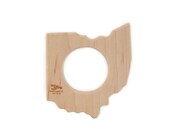 Wooden Teether Ohio State wood toy natural baby toy
