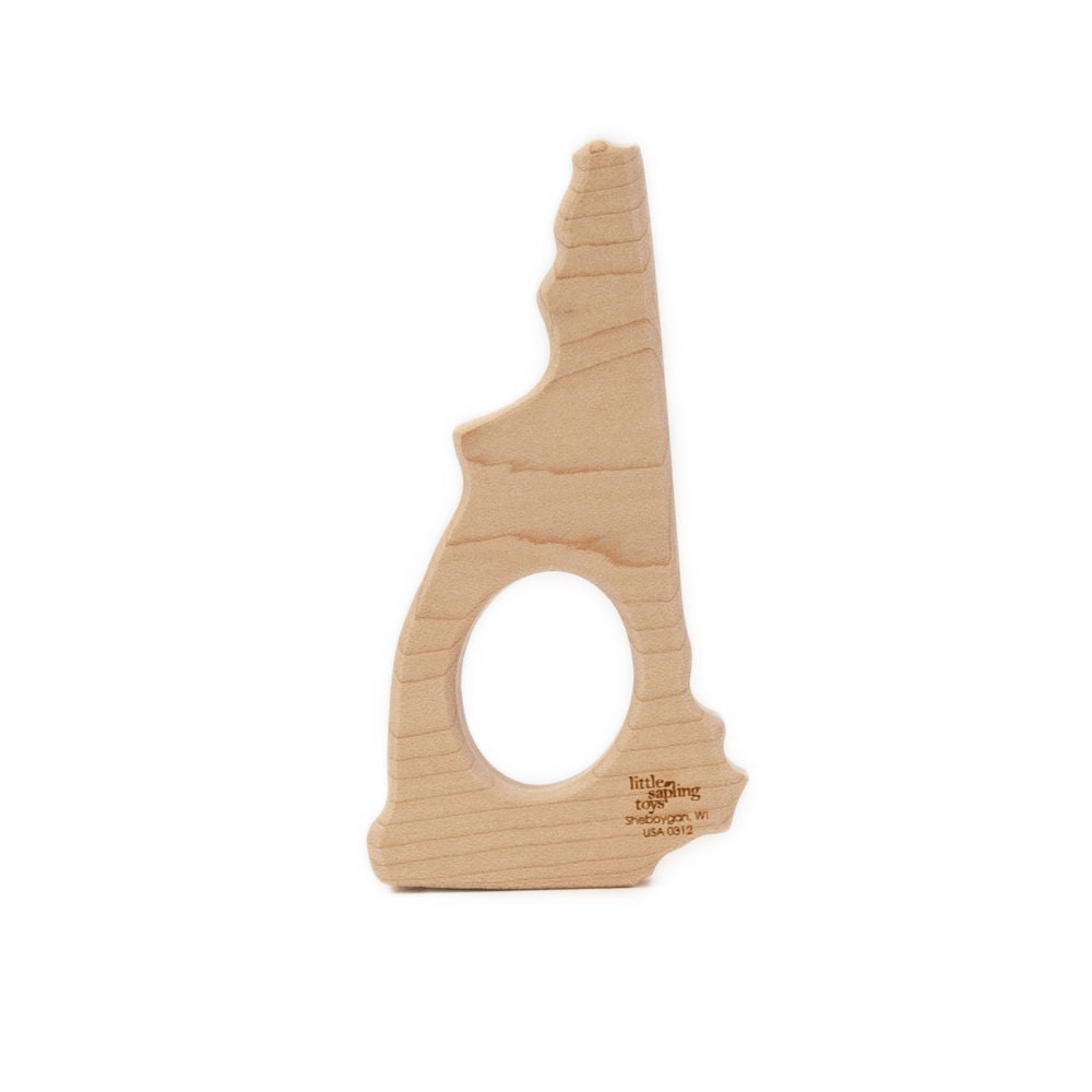 Wood Teether New Hampshire wooden teether baby toy