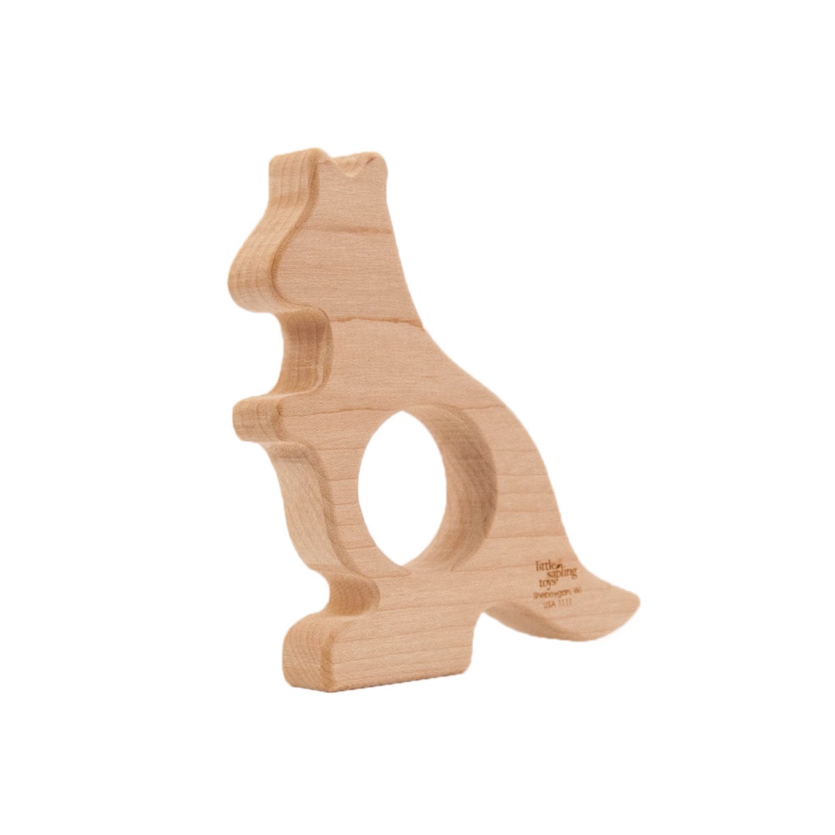 Wood Teether Kangaroo wooden toy natural baby toy