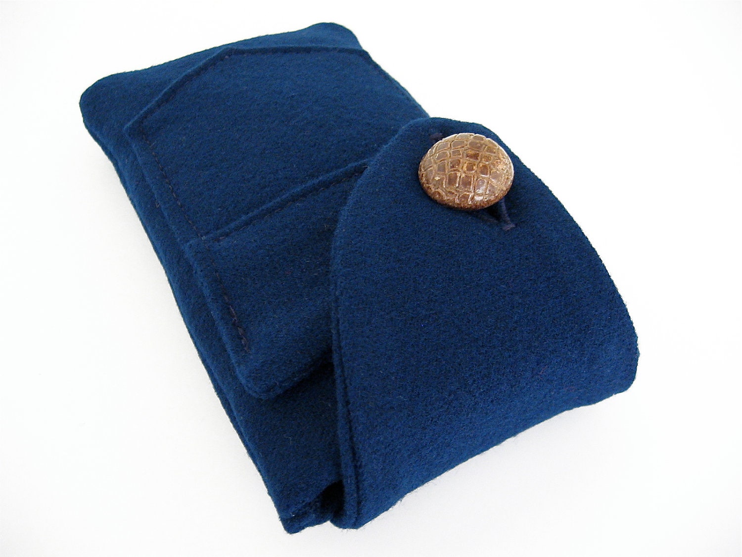 Navy iPhone 5 Cover Handmade Vintage Fabric iSockit