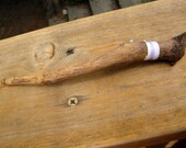 Hand Carved Crochet Hook - FOR A LEFTY Old Wood size L