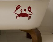 Crab Decal Decor for kids nautical ocean Nursery or bathroom