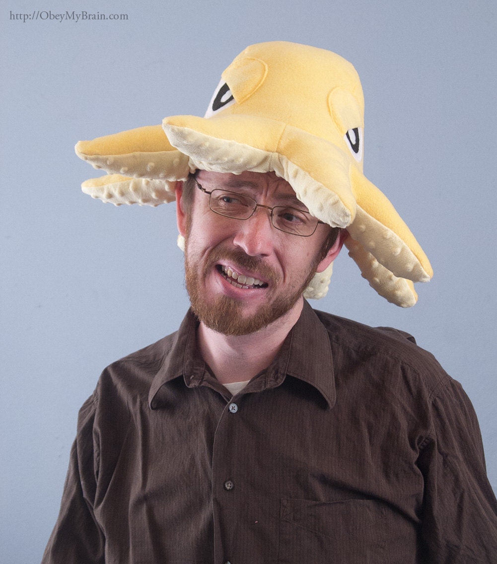 Fleece Octopus Hat - Yellow