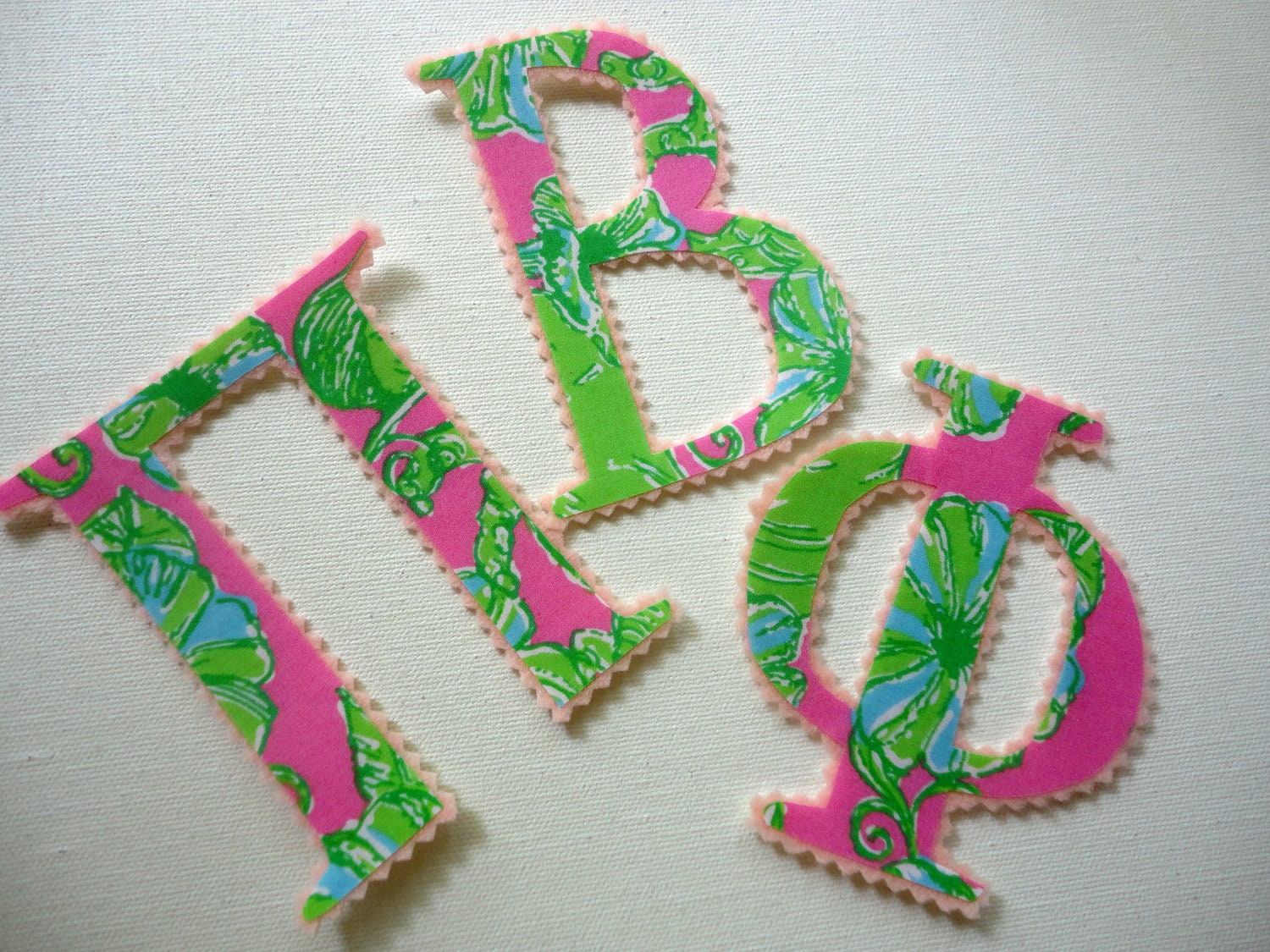 4 Sets of Pi Beta Phi Iron On Letters