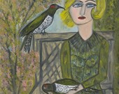 Hope is a thing with feathers.  Limited edition print by Vivienne Strauss.