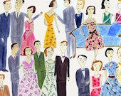 The Party.   Limited edition print by Vivienne Strauss.