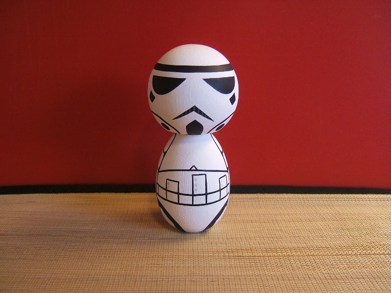 Kokeshi doll. Stormtrooper inspired custom