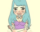 Pretty Cry Baby  - A4 Print