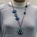 Long Boho Chic Necklace in Blues and Greens