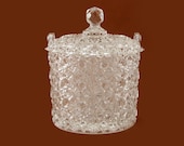 Fenton Daisy Button Clear Glass Candy Dish Vtg