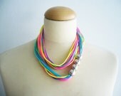 Neon fiber necklace