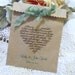 Love is Patient and Kind Customized Kraft Gift Wedding Favor Treat Bags - Set of 20 - Ribbon Color Choice