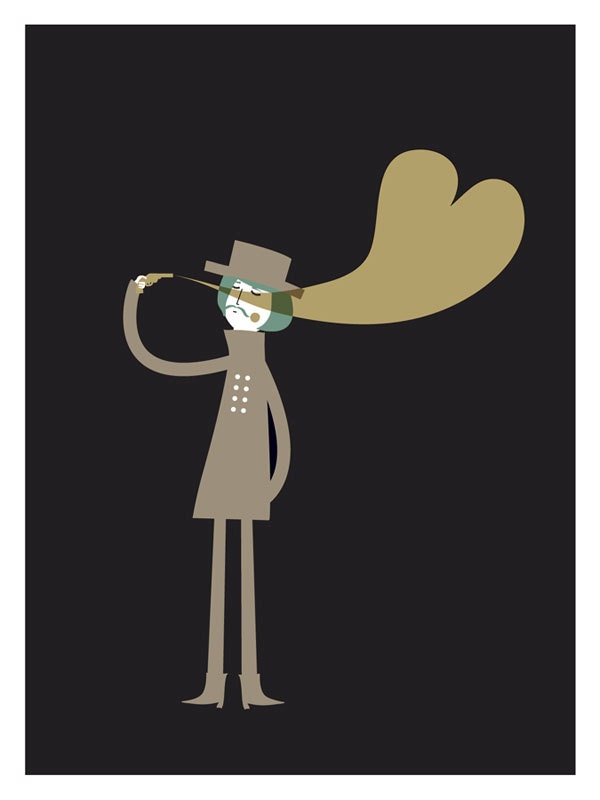 Bang (gold heart) 18x4 screen print