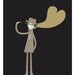 Bang (gold heart) 18x4 screen print