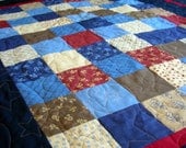 Old Glory Lap Size Quilt 52"x57"