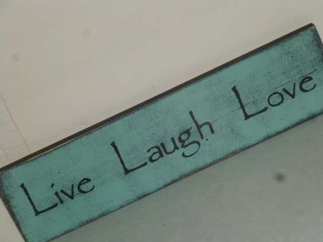 SHABBY COTTAGE CHIC Live Laugh Love sign / primitive sign / handpainted wood wall sign / cottage home decor / signs