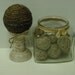 HALF PRICE SALE / Decorative sisal balls/ pedestal ball / jar of just balls / beach cottage chic decor / neutral decor