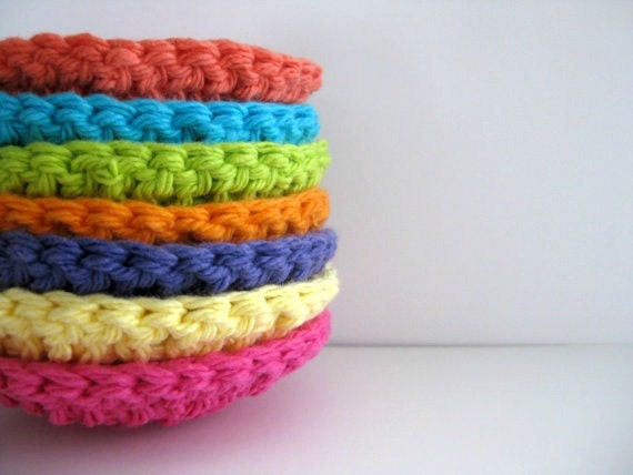 cotton crochet face scrubbies AND you can pick the colors