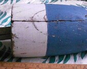 BOAT FLOAT BUOY, ocean, wood float, fishing gear, chippy paint, shabby beach decor, cottage chic