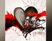 11x14 Abstract Art Print - Contemporary Modern Fine Art  by Destiny Womack  - dWo - With Every Heart Beat