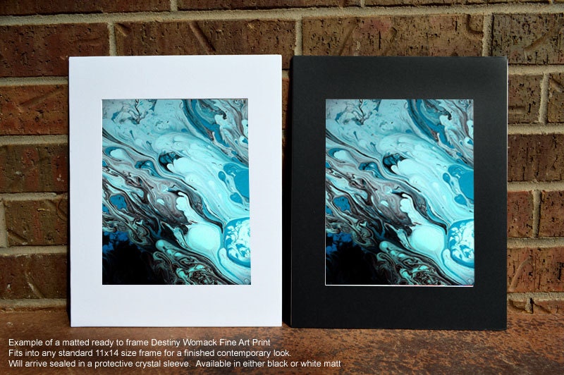 Abstract Fine Art Print - Matted 11X14 Contemporary Modern Wall Art Prints by Destiny Womack - dWo - Tears of Joy