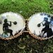RESERVED Stunning Buckle Silhouettes over Mother of Pearl