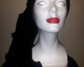 Black Recycled Elf  Roller Derby Mascot Beanie Cap HALLOWEEN SALE 20% OFF