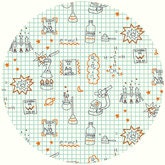 Rebekah Ginda for Birch Organic Fabrics, Robotic, Graph Paper, 1 Yard