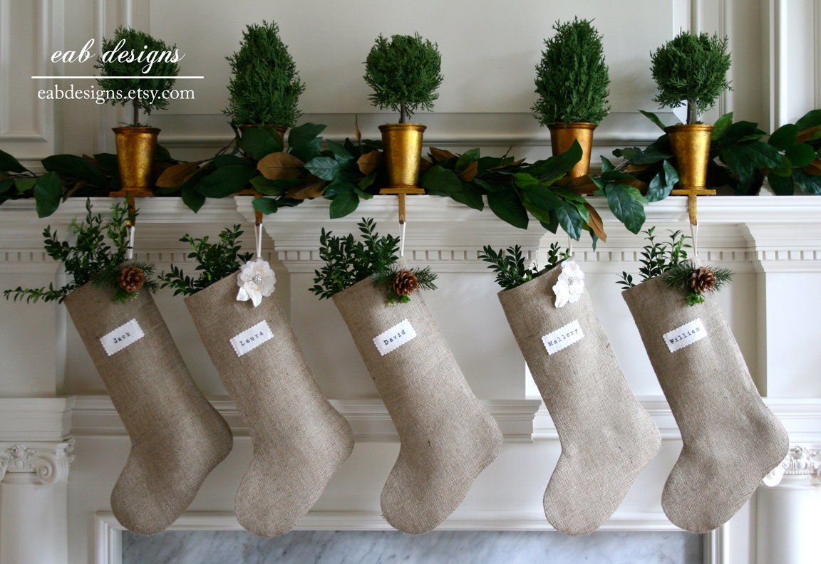 Personalized Burlap Stocking