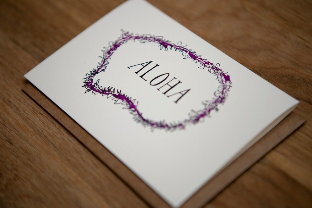 Aloha Lei Card