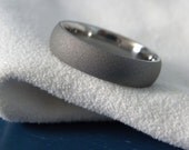 Titanium Ring Sandblasted Gray Wedding Band