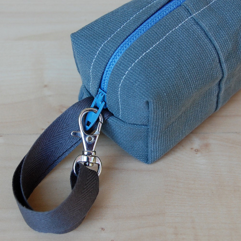 Upcycled Grey Corduroy Mini (Pacifier Pouch)