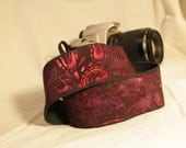 Vegan Camera Strap-The Purple Cosmos Pattern
