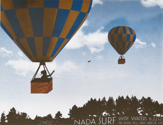 Nada Surf Screenprinted Gig Poster