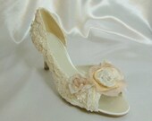 Lacey Rose ...  has a shabby chic hand made rosette to adorn the toes
