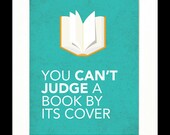 Children's Art Print Poster, Nursery Art, Children's Room, Proverbs, Idioms, "You Can't Judge a Book by Its Cover", 11x14 Print