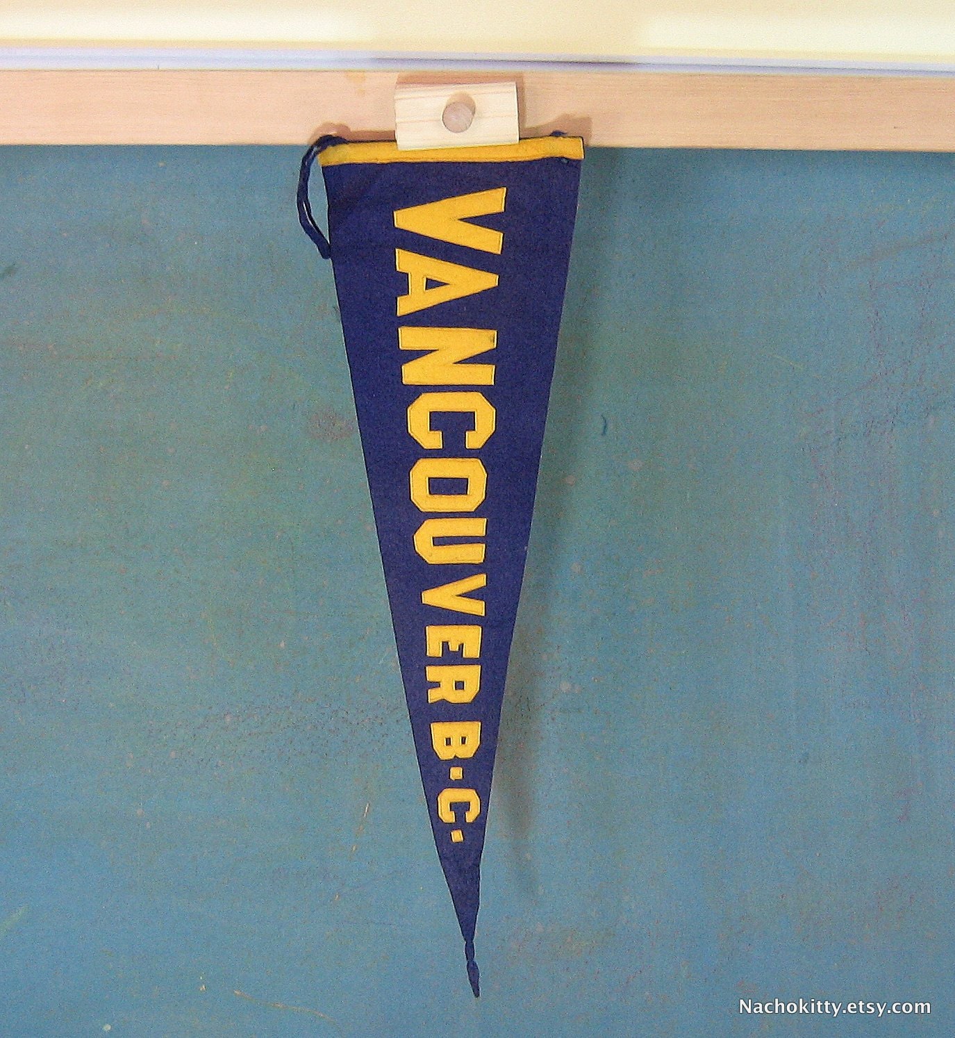 1940s Vancouver, B.C. Souvenir Vintage Wall Pennant, Felt