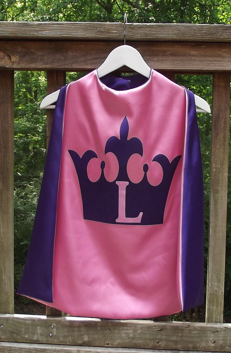SUPER HERO CAPE reversible Personalized cape with straight or zig zag edge You choose colors and edge Superhero cape Il_170x135