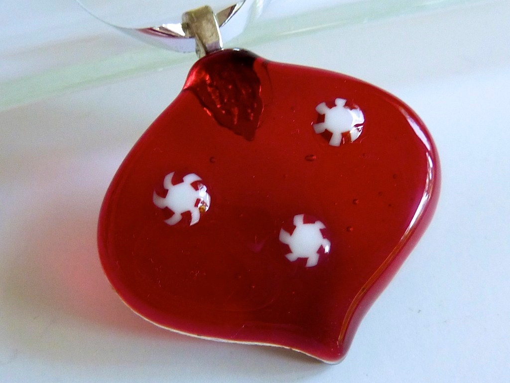 Red Glass Holiday Tree Ornament