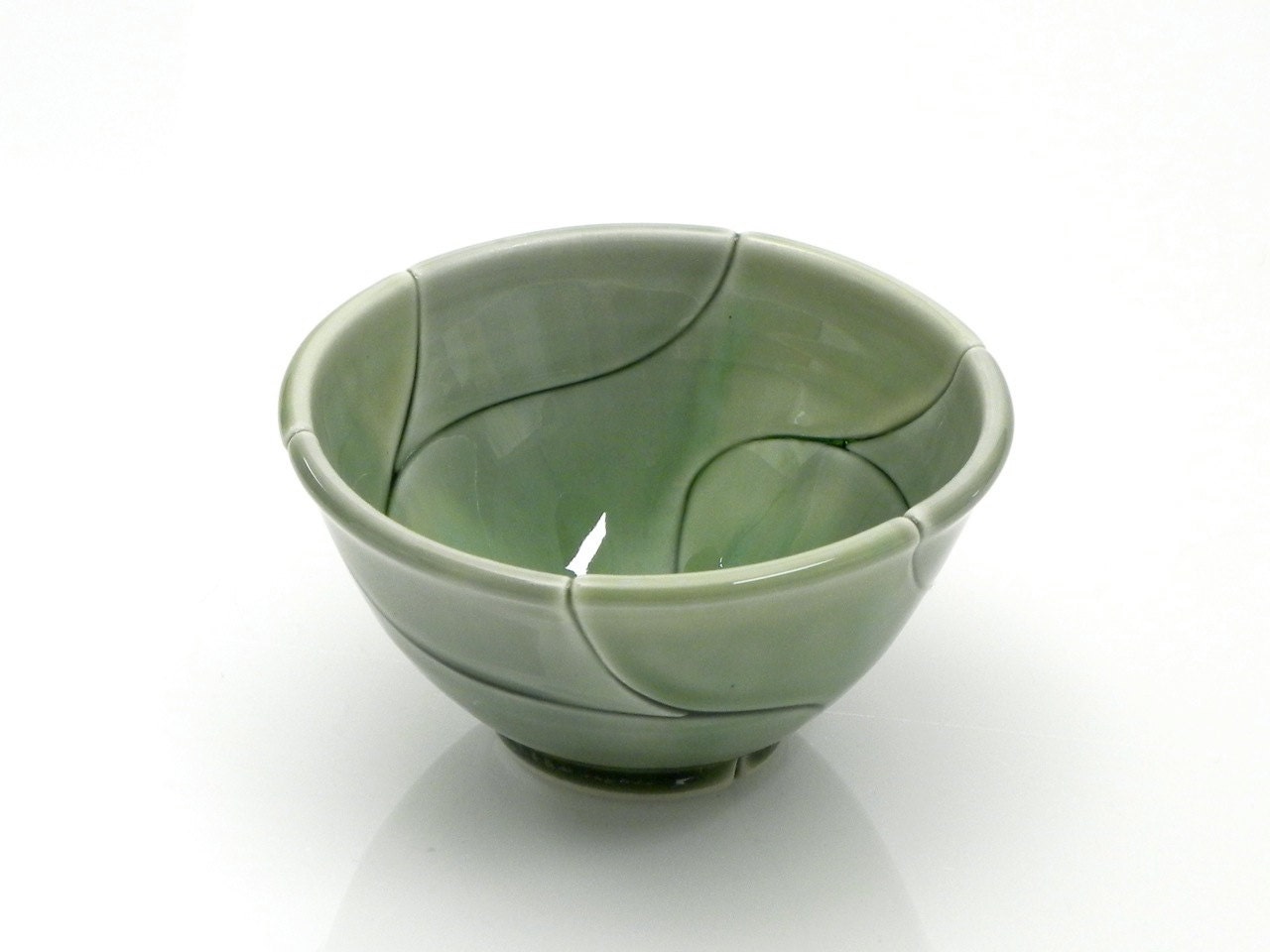 Green Twist Bowl Mini Condiment Size