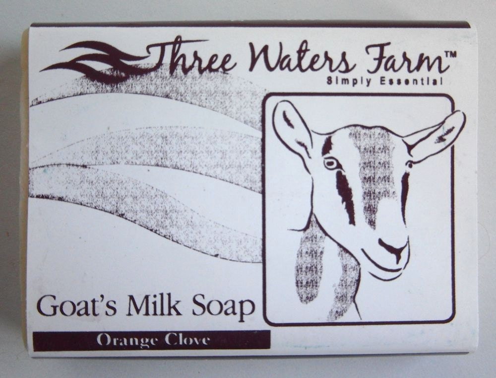 Goat's Milk Soap, All Natural, Cold Process Vegetable Oil Soap, 1 Bar, Orange Clove