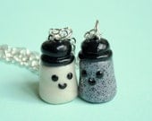 Salt and Pepper Best Friend Charm Necklaces