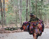 Vintage Magical Hippie Elf Fairy Tale Coat Embroidered Patchwork Velvet MADE TO ORDER