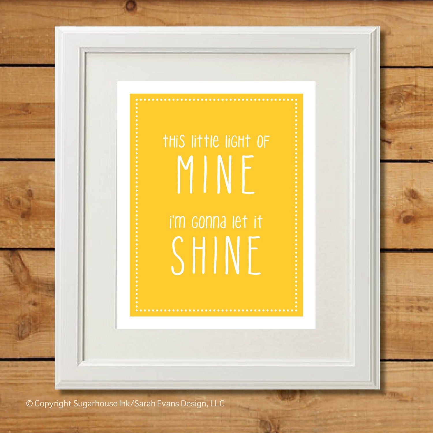 This Little Light of Mine - Printable Art - Yellow
